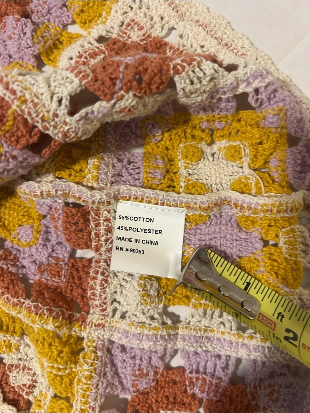 Boho Granny Square Crochet Tank Top S Rebellion Festival Beachy Boho Patchwork - Picture 7 of 12